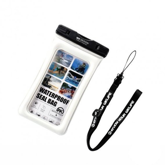 Аксессуар для iPhone WK Ledive Waterproof Bag White 6.7" (WT-Q01-WH)
