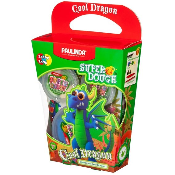 Масса для лепки Paulinda Super Dough Cool Dragon Дракон синий (PL-081378-16)