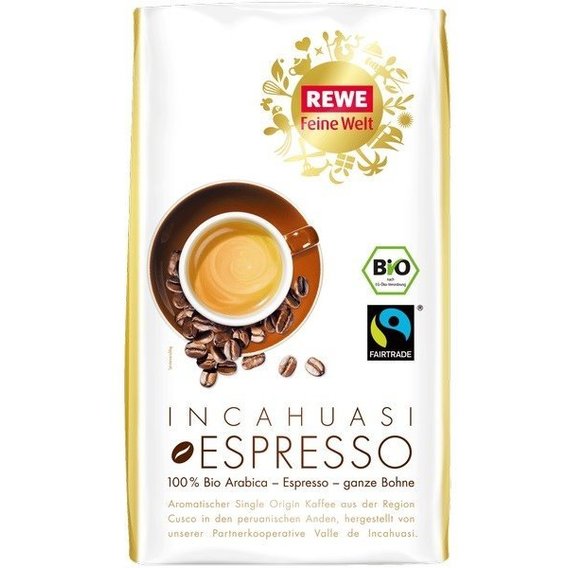 Кофе в зернах REWE Feine Welt Incahuasi Espresso 1 кг