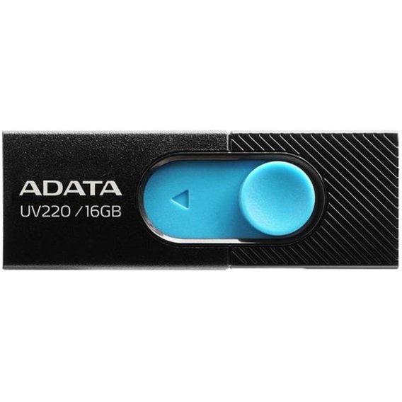 USB-флешка ADATA 16GB UV220 USB 2.0 Black/Blue (AUV220-16G-RBKBL)