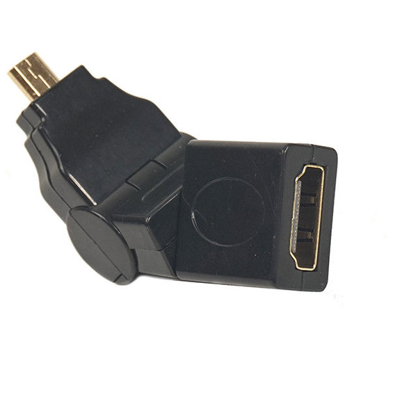 Кабель и переходник PowerPlant HDMI AF - micro HDMI AM, 360 градусов (CA910618)