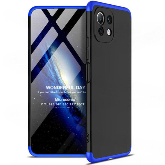 Аксессуар для смартфона LikGus Case 360° Black/Blue for Xiaomi Mi 11 Lite / Mi 11 Lite 5G