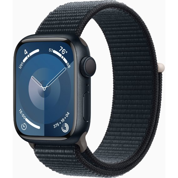 Apple Watch Series 9 41mm GPS Midnight Aluminum Case with Midnight Sport Loop (MR8Y3)
