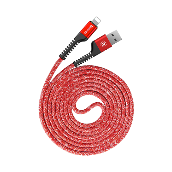 Кабель Baseus USB Cable to Lightning Confidant Anti-break 1.5m Red (CALZJ-B09)