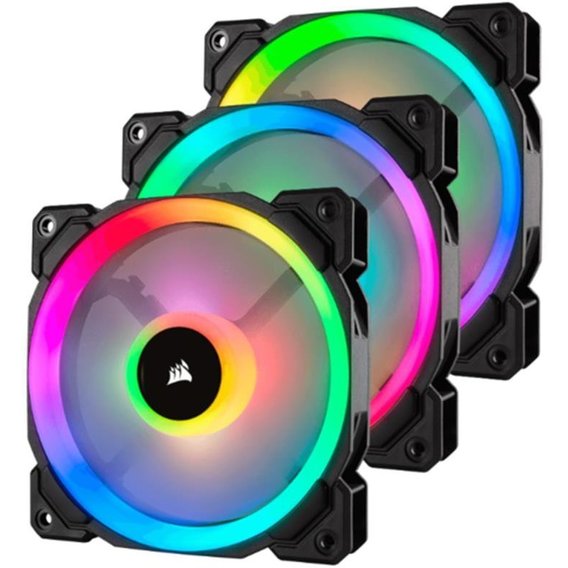 Кулер Corsair LL120 RGB Dual Light Loop RGB LED PWM 3 Fan Pack with Lighting Node PRO (CO-9050072-WW)