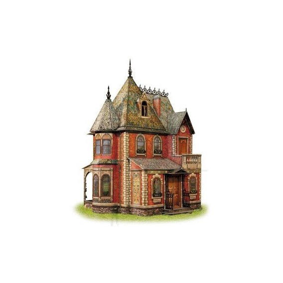 Сборная модель из картона "Кукольный дом викторианской эпохи" (Умная бумага 283)