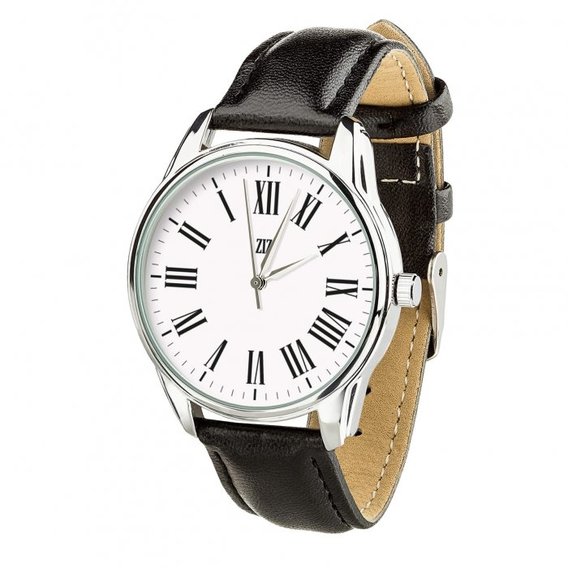 Наручные часы ZIZ с обратным ходом "Возвращение" (ремешок насыщенно - черный, серебро) + дополнительный ремешок