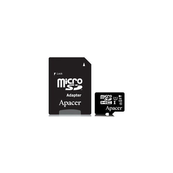 Карта памяти Apacer 16GB microSDHC Class 10 UHS-I U1 + adapter (AP16GMCSH10U1-R)