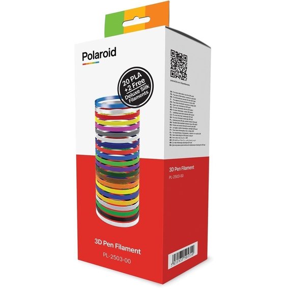 Набор нитки 1.75мм PLA для ручки 3D Polaroid (22 цв)