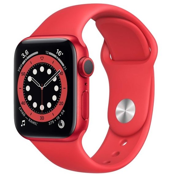 Apple Watch Series 6 40mm GPS Red Aluminum Case with (PRODUCT)RED Sport Band (M00A3)