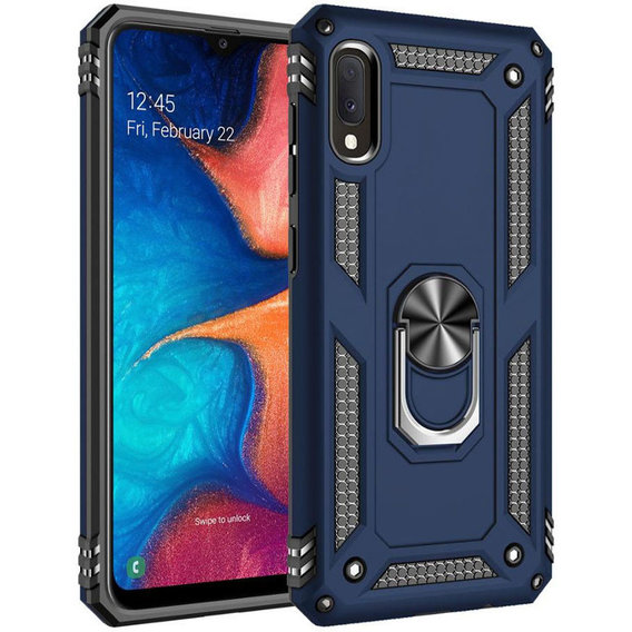 Аксессуар для смартфона Mobile Case Shockproof Serge Magnetic Ring Navy Blue for Samsung A022 Galaxy A02