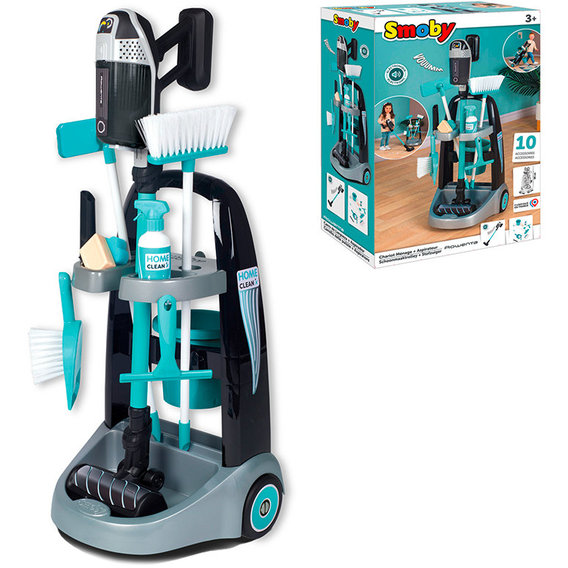 Игровой набор Smoby Toys Тележка для уборки с ручным пылесосом Ровента (330319)