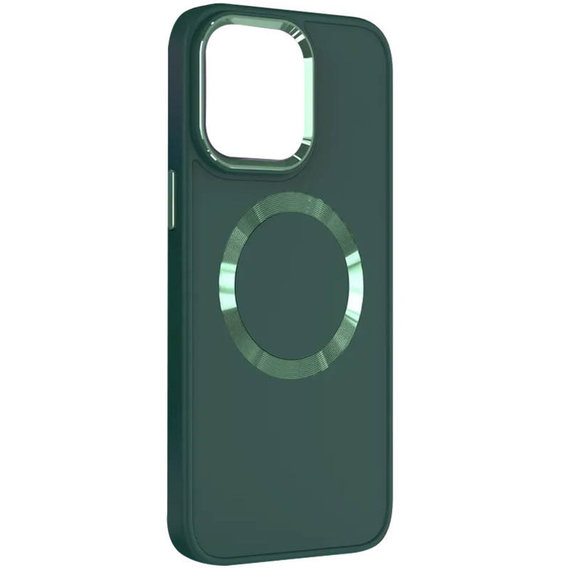 Аксессуар для iPhone TPU Case Bonbon Metal Style with MagSafe Army Green for iPhone 15
