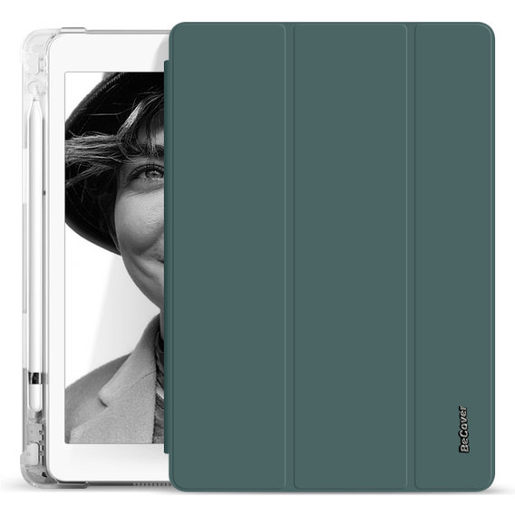 Аксессуар для iPad BeCover Case Book Soft TPU with Pencil mount Dark Green (706754) for iPad mini 6 2021