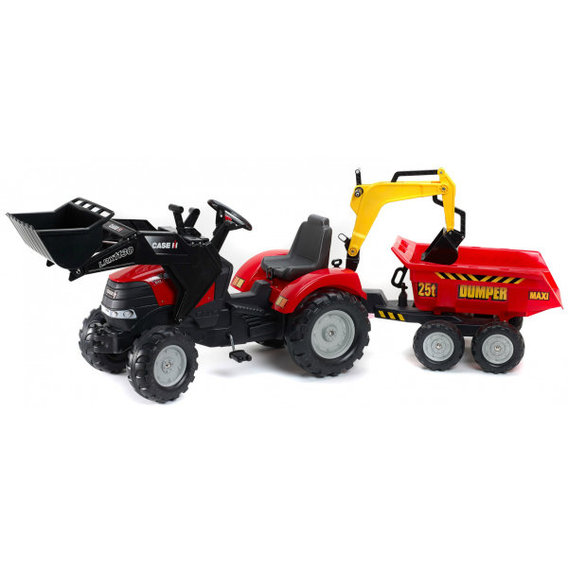 Детский трактор Falk Case Ih Puma на педалях Красный (995W)