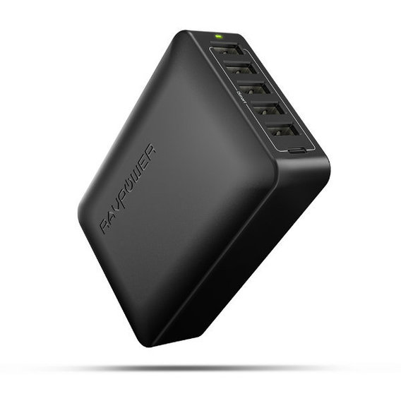Зарядное устройство RavPower USB Wall Charger Station with iSmart 2.0 Compatible 6xUSB 60W Black (RP-PC033BK)