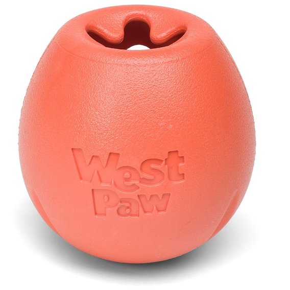 Игрушка для собак West Paw Rumbl Small Eggpland для лакомств 10 см оранжевая (BZ041MEL)