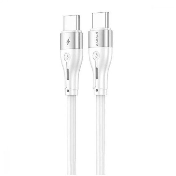 Кабель Proove Cable USB-C to USB-C Soft Silicone 60W 1m White