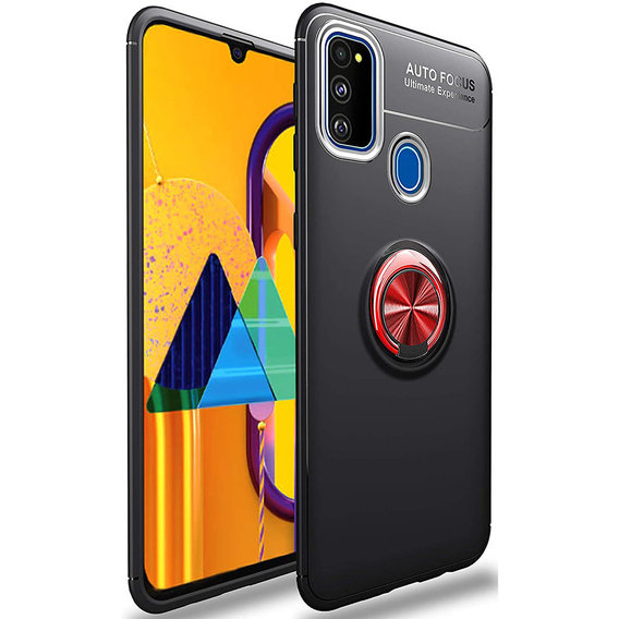 Аксессуар для смартфона TPU Case TPU PC Deen ColorRing Magnetic Holder Black/Red for Samsung M315 Galaxy M31