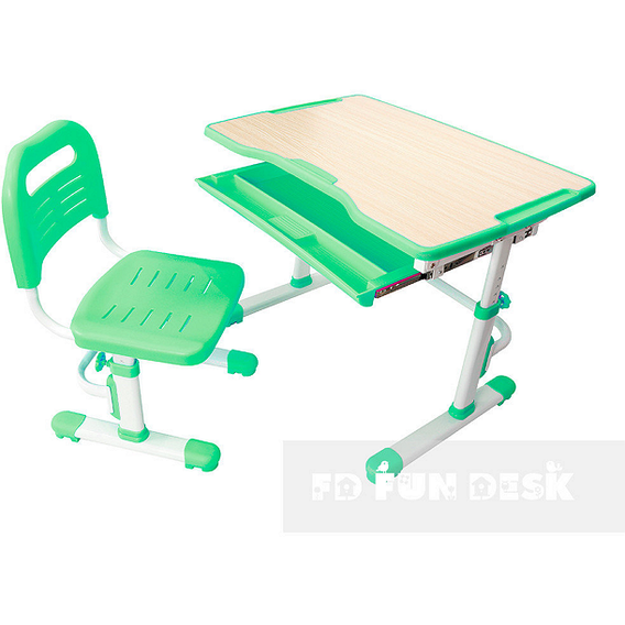 Комплект FunDesk Парта и стул-трансформеры Vivo Green