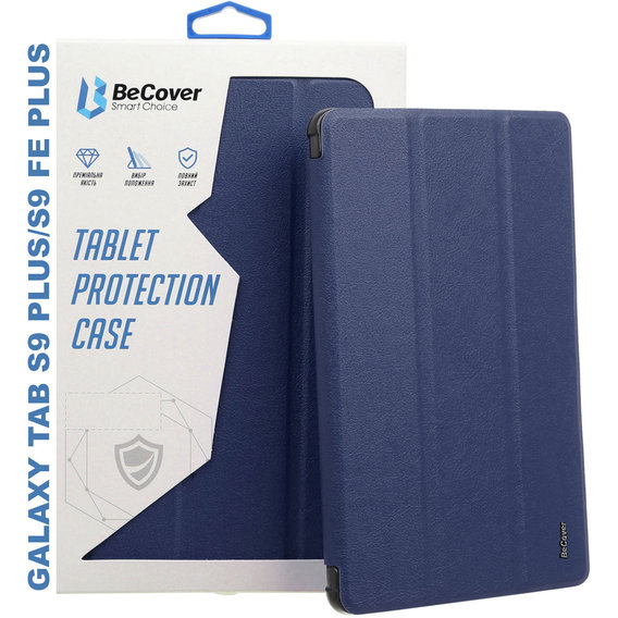 Аксессуар для планшетных ПК BeCover Smart Case Deep Blue for Samsung X810 Galaxy Tab S9 Plus / S9 FE Plus SM-X610/SM-X616B (710322)