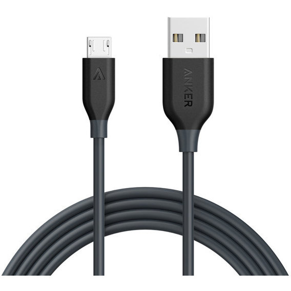 Кабель ANKER USB Cable to microUSB Powerline V3 3m Space Grey (A8134H11)
