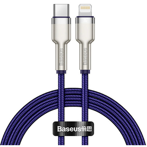 Кабель Baseus Cable USB-C to Lightning PD Cafule Metal 20W 1m Purple (CATLJK-A05)