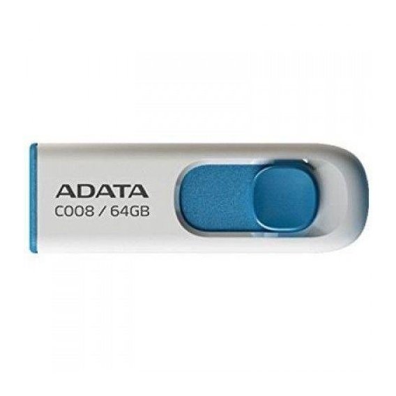 USB-флешка ADATA 64GB C008 USB 2.0 White/Blue (AC008-64G-RWE)