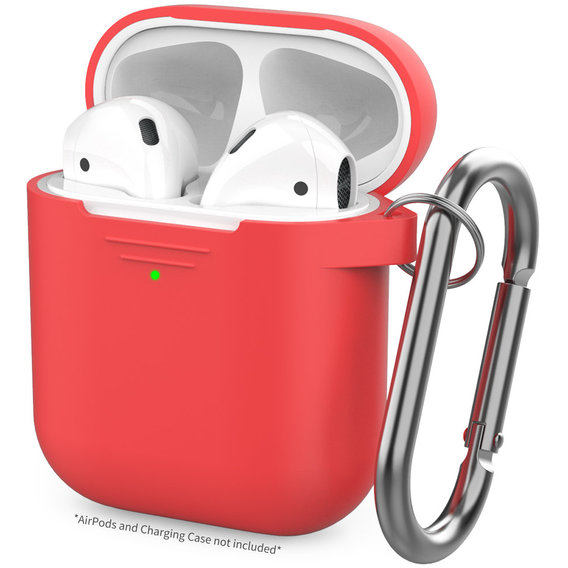 Чехол для наушников AhaStyle Silicone Case with Belt Red (AHA-01060-RED) for Apple AirPods 2 2019