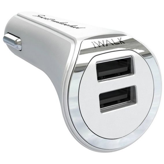 Зарядний пристрій iWALK USB Car Charger  Dolphin 2xUSB 3.4A White