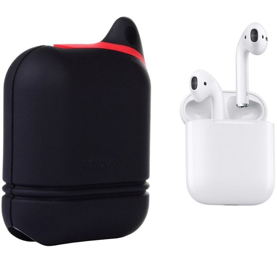 Чехол для наушников Becover Case Rainproof i-Smile with Belt Black IPH1421 (702355) for Apple AirPods