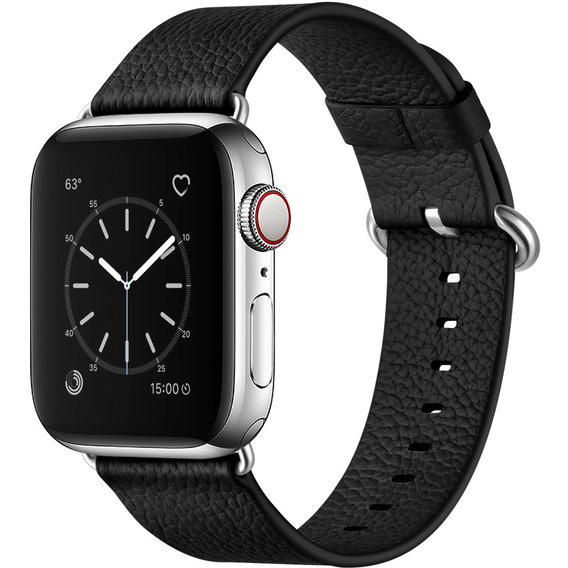 Аксессуар для Watch Top Genuine Lici Leather Watch Band Black (BLAP181270) for Apple Watch 42/44/45mm