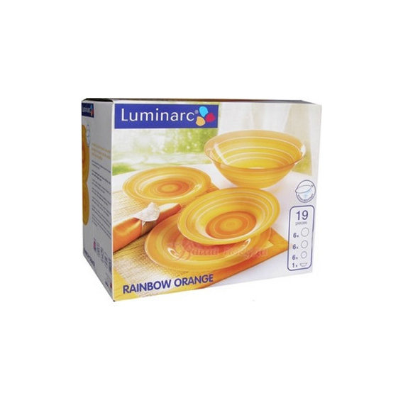 Столовый сервиз Сервиз Luminarc Rainbow Orange G4446 (19 пр.)