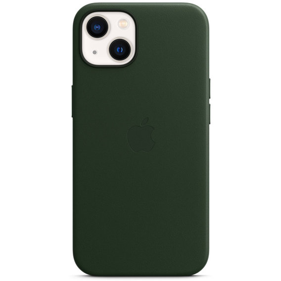 Аксессуар для iPhone Apple Leather Case with MagSafe Sequoia Green (MM173) for iPhone 13
