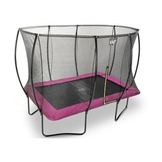 Батут EXIT Silhouette с защитной сеткой прямоугольный 214x305см розовый на ножках