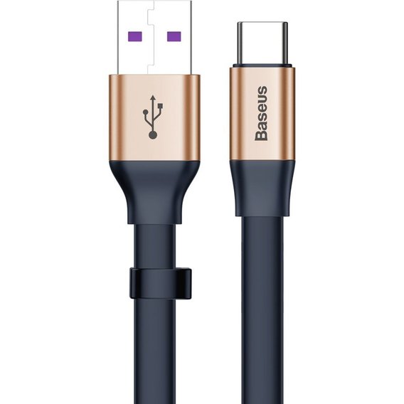 Кабель Baseus USB Cable to USB-C Simple HW Quick Charge 40W 23cm Gold/Blue (CATMBJ-BV3)