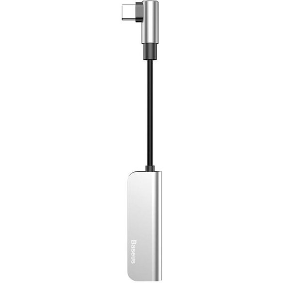 Адаптер Baseus Adapter L53 USB-C to USB-C+3.5mm Silver (CATL53-S1)