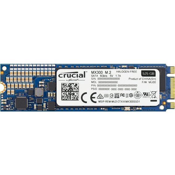 Crucial SSD M.2 2280 525GB MX300 M.2 (CT525MX300SSD4)