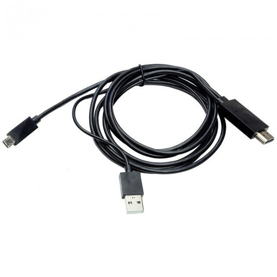 Кабель и переходник PowerPlant HDMI - micro USB (11 pin) + USB, 1.8м, (MHL)(CA910861)
