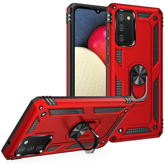 Аксессуар для смартфона Mobile Case Shockproof Serge Magnetic Ring Red for Samsung A025 Galaxy A02s