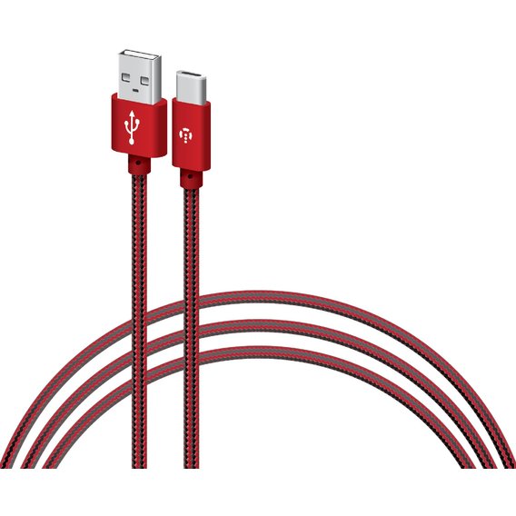 Кабель Intaleo USB Cable USB-C 1m Red (CBGPLT1)