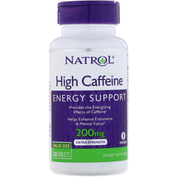 

Natrol High Caffeine, Extra Strength, 200 mg, 100 Tablets (NTL-04794)