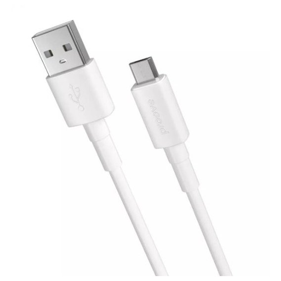 Кабель Proove USB Cable to microUSB Small Silicone 2.4A 1m White