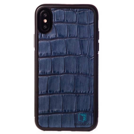 Аксессуар для iPhone Gmakin Leather Case Blue (GLI07) for iPhone X/iPhone Xs