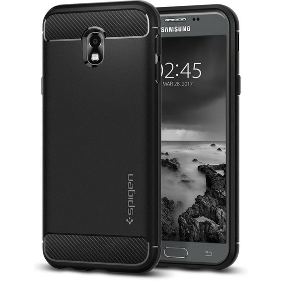 Аксессуар для смартфона Spigen Rugged Armor Black (580CS21499) for Samsung J330 Galaxy J3 2017