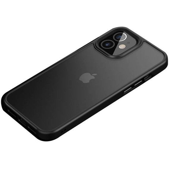Аксессуар для iPhone Mobile Case TPU+PC Metal Buttons Black for iPhone 12 mini