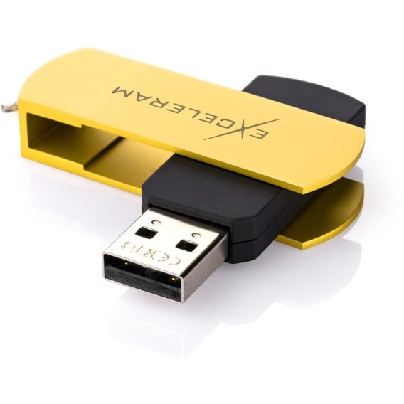 USB-флешка eXceleram 32GB P2 Series USB 2.0 Yellow2/Black (EXP2U2Y2B32)