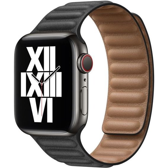 Аксессуар для Watch Apple Leather Link Black Size M/L (MY9C2) for Apple Watch 38/40mm