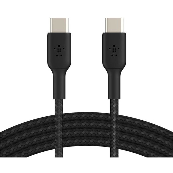 Кабель Belkin Cable USB-С to USB-С Braided 1m Black (CAB004BT1MBK)
