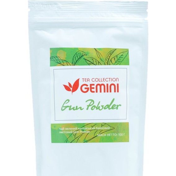 Чай Gemini зеленый Tea Collection Ган Паудер 100 г (5000000039364)
